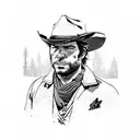 arthur morgan red dead redemption 2 tattoo design idea