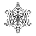 a dogs paw with snowflake elements tattoo design idea