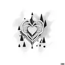 broken heart tattoo design idea