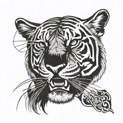 tamil tiger face tattoo tattoo design idea