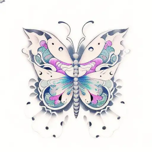 Butterfly bts tattoo design idea