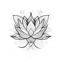 Lotus Flower with water filler tattoo design idea