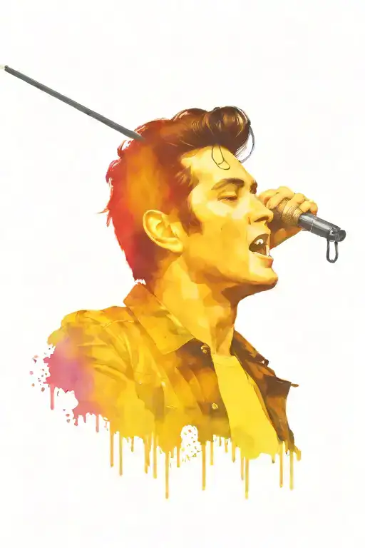 elvis presley, crochet hook, fishing pole, music, dodge superbee tattoo design idea