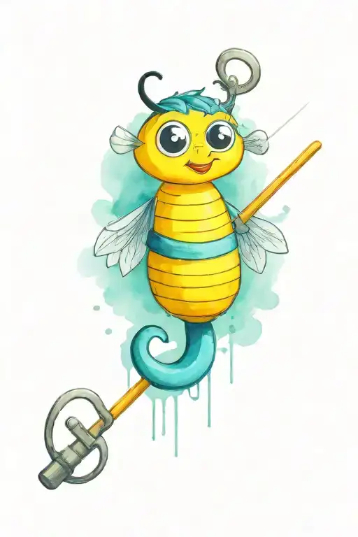 superbee emblem, elvis presely, crochet hook, fishing pole, music tattoo design idea