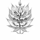 lupin  flower tattoo design idea