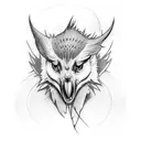 lupin  with cardinal  tattoo design idea