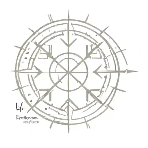 vegvisir symbol tattoo design idea