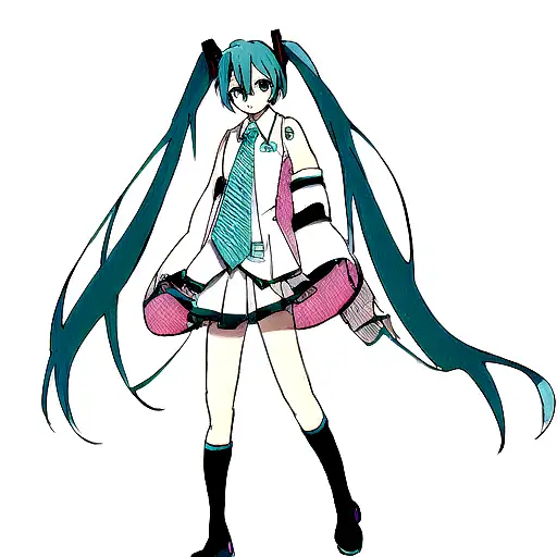 Hatsune Miku design on arm for men tattoo design idea