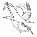 chick diving tattoo design idea