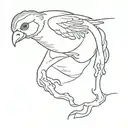 chick diving tattoo design idea