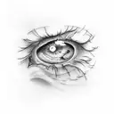 torn skin eye tattoo design idea