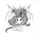 toothless dragon  tattoo design idea