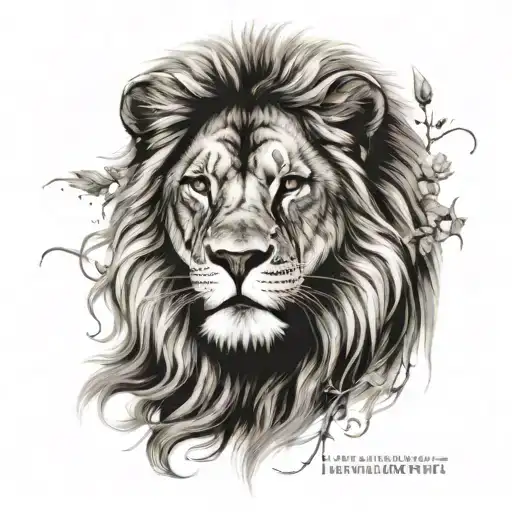 Lion success family ladder struggle labor power tattoo design idea