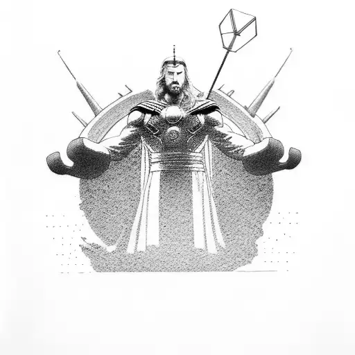 thor great wall of china christ the redeemer  tattoo design idea