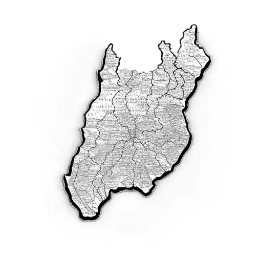 South America map tattoo design idea