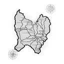 South America map tattoo design idea