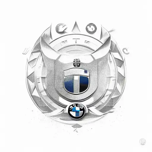 logo bmw có vương miện tattoo design idea