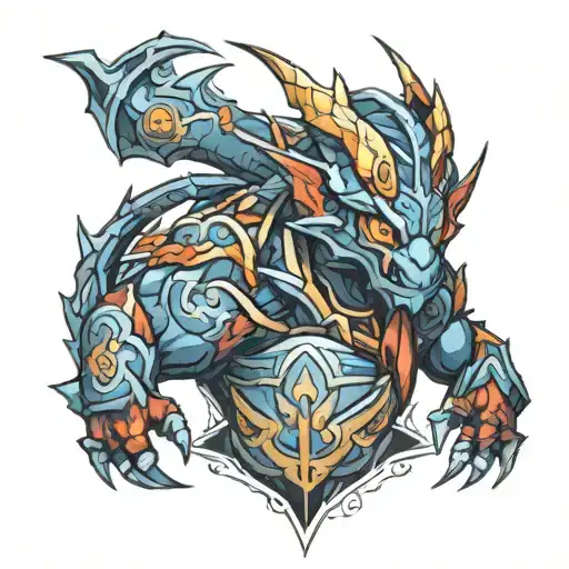 dota 2 jakiro tattoo design idea