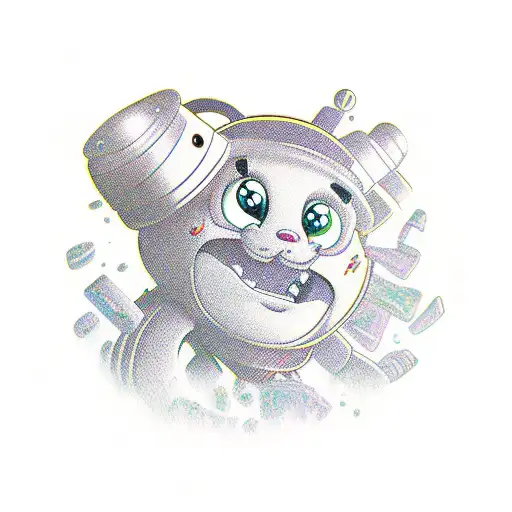 90s cartoon tattoo design idea