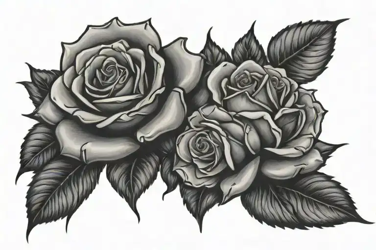 Gonzalez and Roses dark for cover tattoo design idea