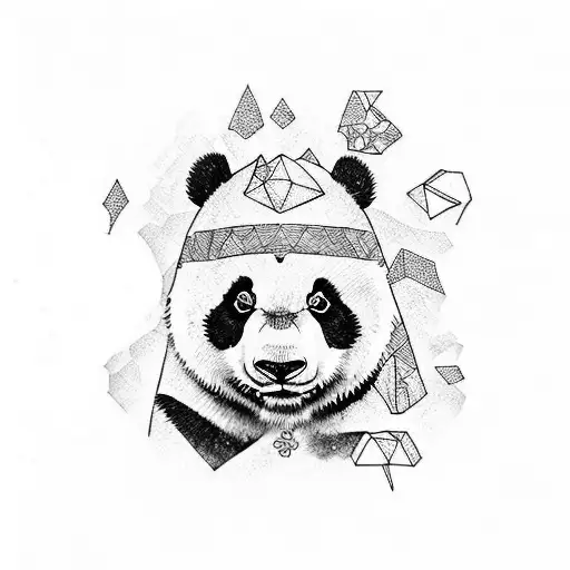 Geometric Panda – Tattoozar
