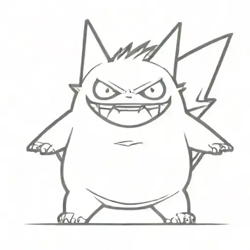 small  gengar tattoo design idea