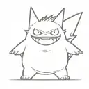 small  gengar tattoo design idea