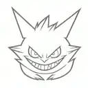 small  gengar tattoo design idea