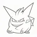 small  gengar tattoo design idea