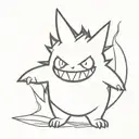 small  gengar tattoo design idea