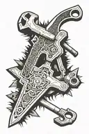 carpentry tool tattoo design idea