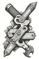 carpentry tool tattoo design idea