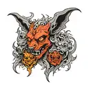 Hades demonic dog with 3 heads scary  tattoo design idea