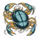 blue crab tattoo design idea