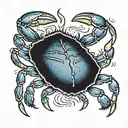 blue crab tattoo design idea