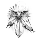 eagle feathers open tattoo design idea
