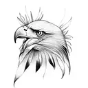 eagle feathers open tattoo design idea