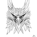 eagle feathers open tattoo design idea
