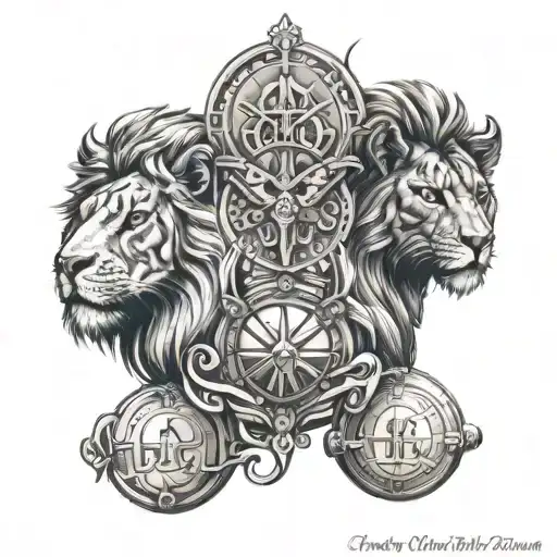leo, libra, and cancer zodiac signs tattoo design idea