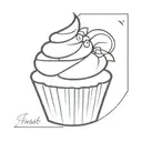 cupcake tattoo design idea