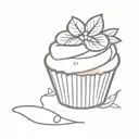 cupcake tattoo design idea