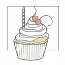 cupcake tattoo design idea