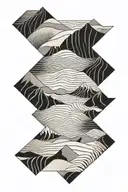 sand dunes tattoo design idea