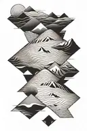 sand dunes tattoo design idea