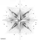 orions belt showing the north arrow. Making the 3 main star in red and the other ones in black tattoo design idea