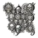 7 deadly sins vs 7 tattoo design idea