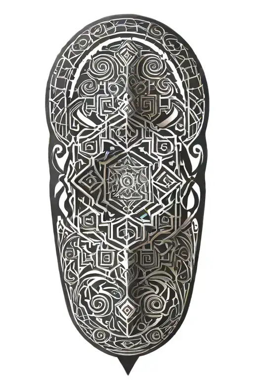 geometric pattern tattoo design idea