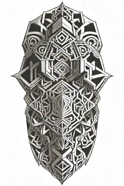geometric pattern tattoo design idea