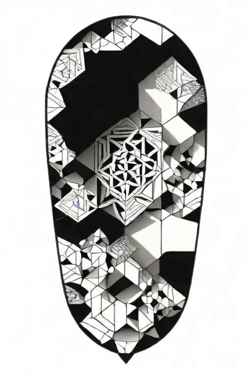 geometric pattern tattoo design idea