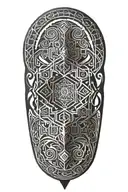 geometric pattern tattoo design idea